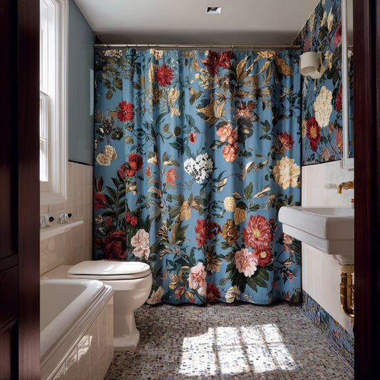 Blue Garden Shower Curtain NCU0LDH554