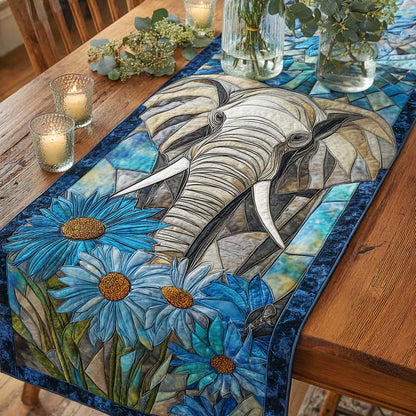 Blue Grace Quilted Table Runner NCU0NXD597