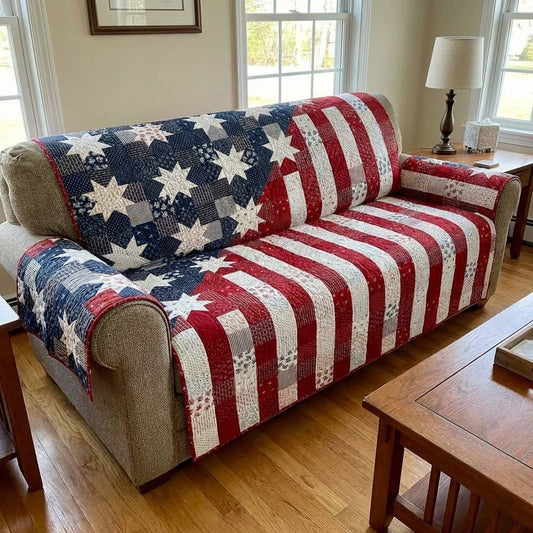 Blue Haven Quilted Sofa Cover NCU0HNH948