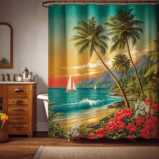 Blue Horizon Peace Shower Curtain NCU0DQQ0383