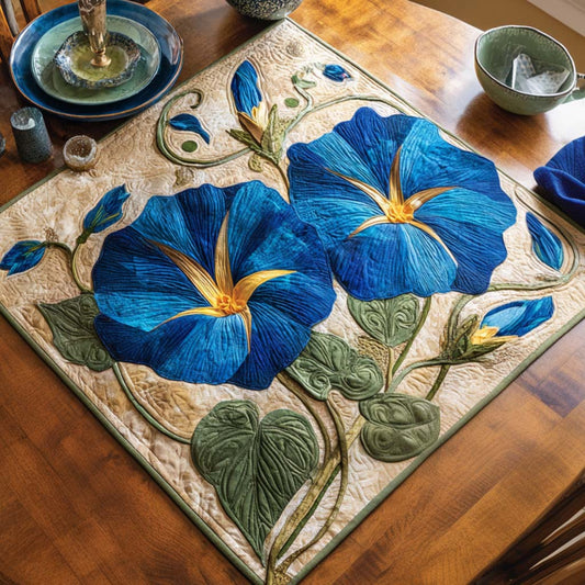 Blue Morning Quilted Table Topper NCU0NNT1677