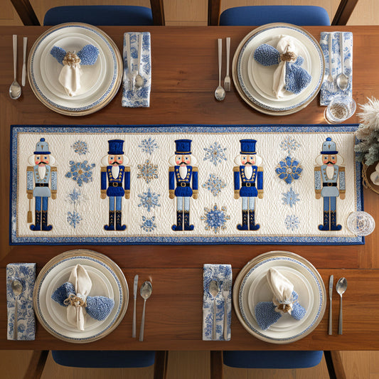 Blue Nutcracker Snowflake Quilted Table Runner NCU0HNH475