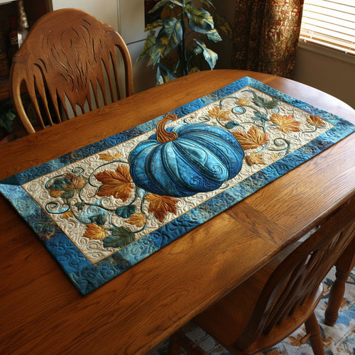 Blue Pumpkin Quilted Table Runner NCU0NTV261