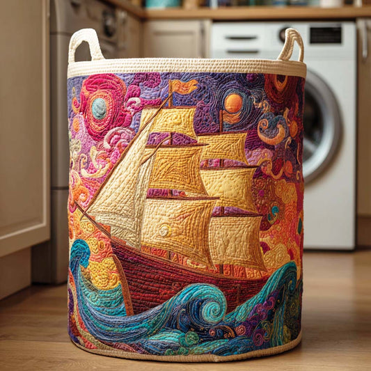 Blue Sail Quilted Laundry Basket NCU0NTD166