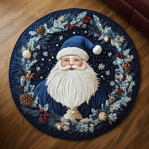 Blue Santa Charm Round Carpet NCU0NT10733