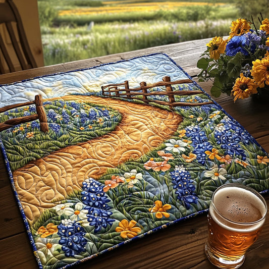 Blue Sky Petals Quilted Table Topper NCU0DV693