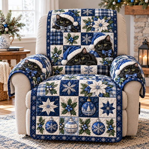 Blue Snowflake Quilted Sofa Cover NCU0NTD2420