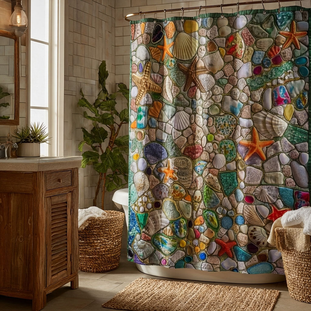 Blue Tides Shower Curtain NCU0DDK2505