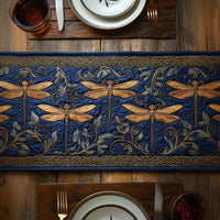 Blue Whisper Quilted Table Runner NCU0NTV372