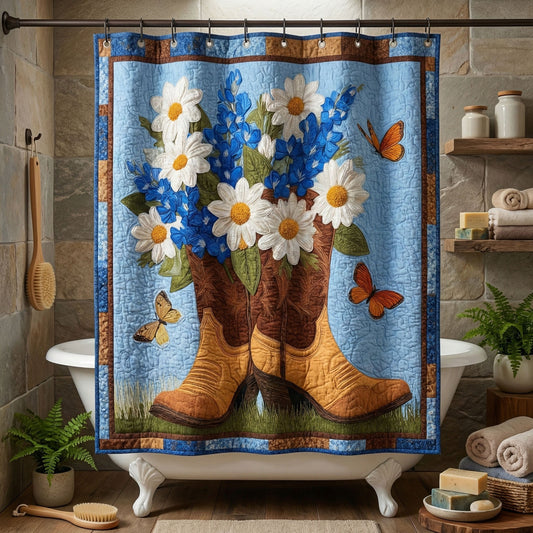 Bluebonnet Boot Charm Shower Curtain NCU0NNT3011