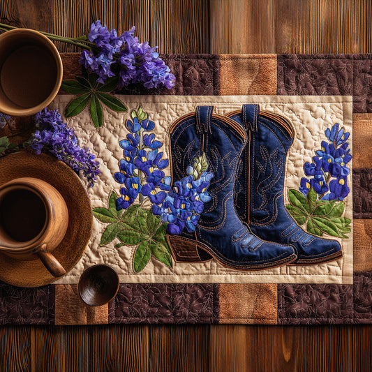 Bluebonnet Boots Quilted Table Runner NCU0LDH541