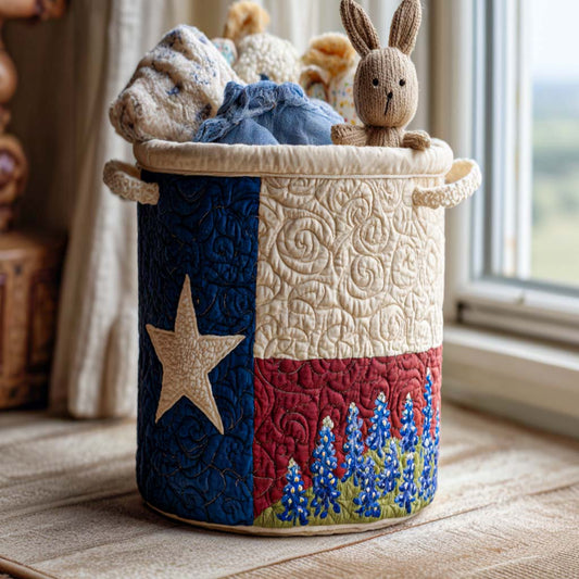 Bluebonnet Breeze Trail Quilted Laundry Basket NCU0NNT1312