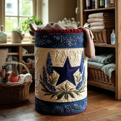 Bluebonnet Star Quilted Laundry Basket NCU0NTV448