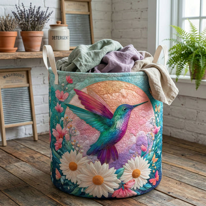 Blush Bloom Quilted Laundry Basket NCU0NNT3025