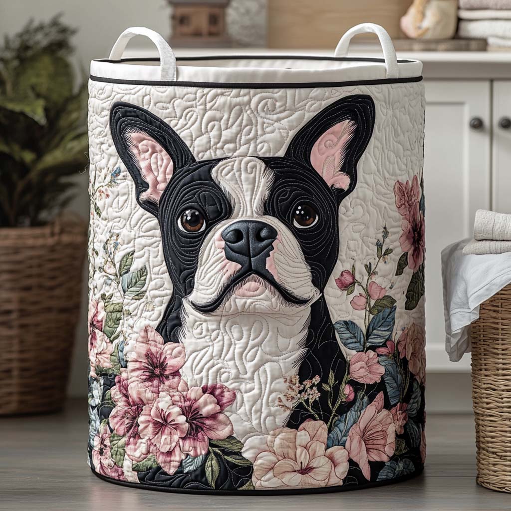 Blush Blossom Guardian Quilted Laundry Basket NCU0NXD635