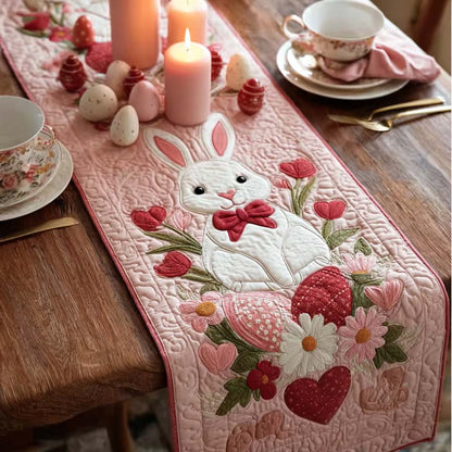 Blush Bunny Garden Quilted Table Runner NCU0DQQ0424