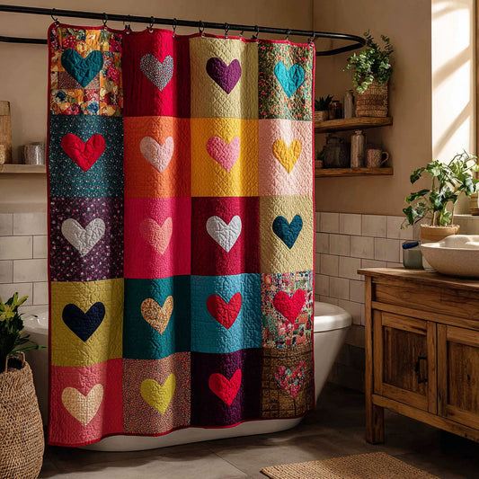 Blush Hearts Shower Curtain NCU0DDK2516