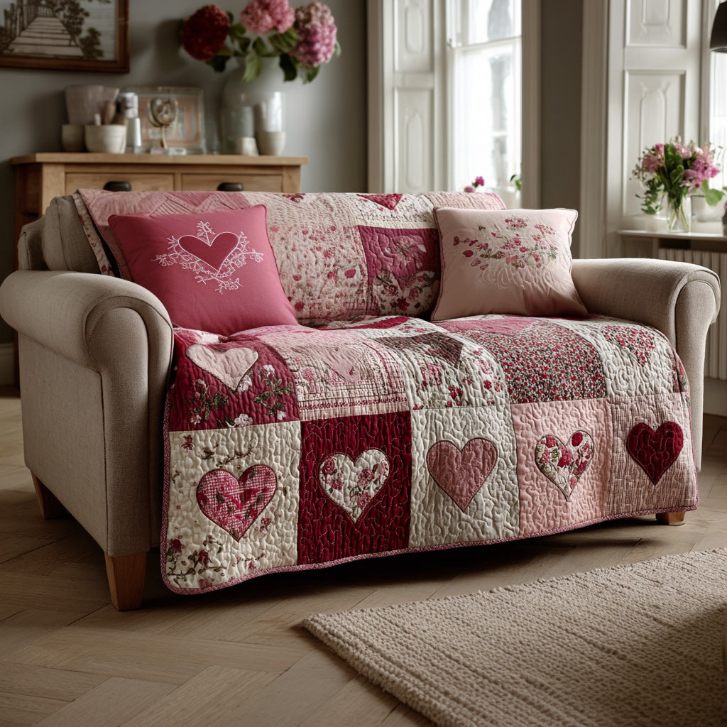 Blush Romance Quilted Blanket NCU0LDH264