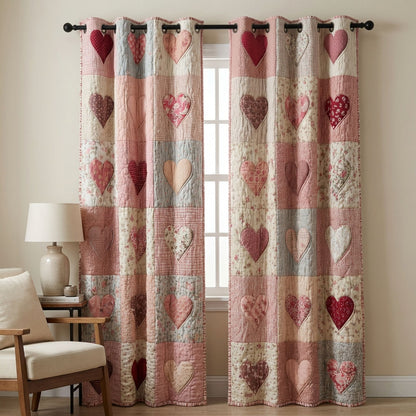 Blush Romance Quilted Curtains NCU0DDK2558