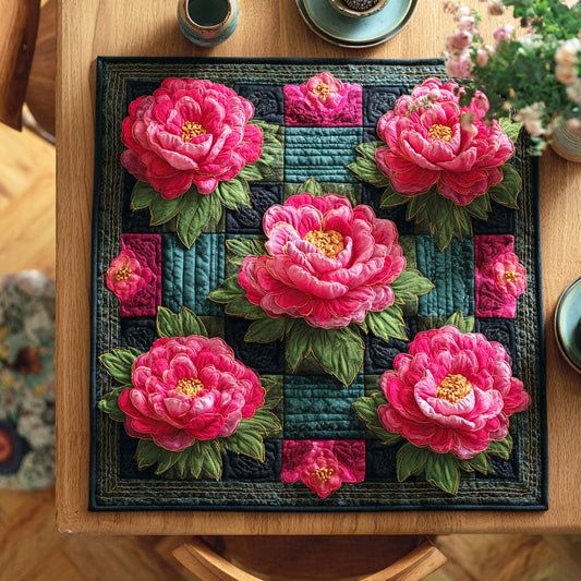 Blush Rose Bloom Quilted Table Topper NCU0NTD453