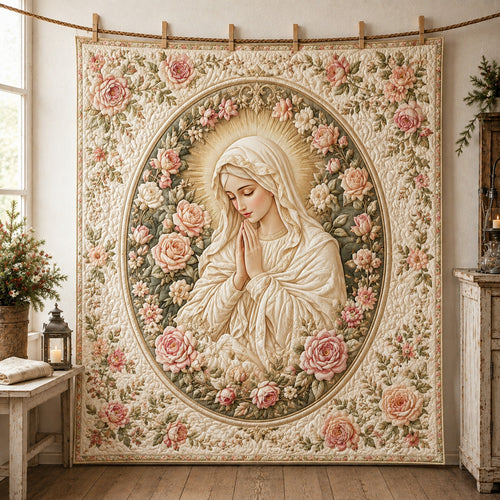 Blush Rose Devotion Quilted Blanket NCU0HNH1233