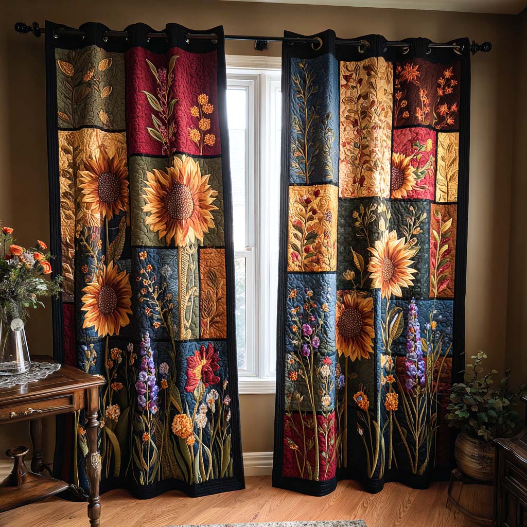 Blushing Dawn Quilted Curtains NCU0NNT2438