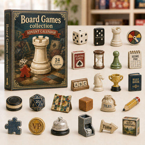 CHRISMAST KICKOFF 40% OFF - Board Games Kingdom Advent Calendar 2026 - 24-Day Festive Countdown, Acrylic Charms Blind Box - Gift For Board Games Lovers AC0TH058