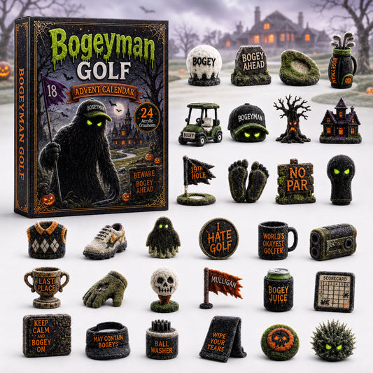HALLOWEEN KICKOFF 40% OFF - Bogeyman Golf Advent Calendar 2026 - 24-Day Festive Countdown, Acrylic Charms Blind Box - Gift For Golf Lovers AC0HA039