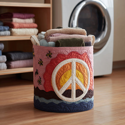 Bohemian Hippie Quilted Laundry Basket NCU0HNH274