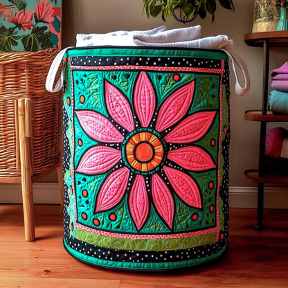 Boho Blossom Quilted Laundry Basket NCU0NXD190