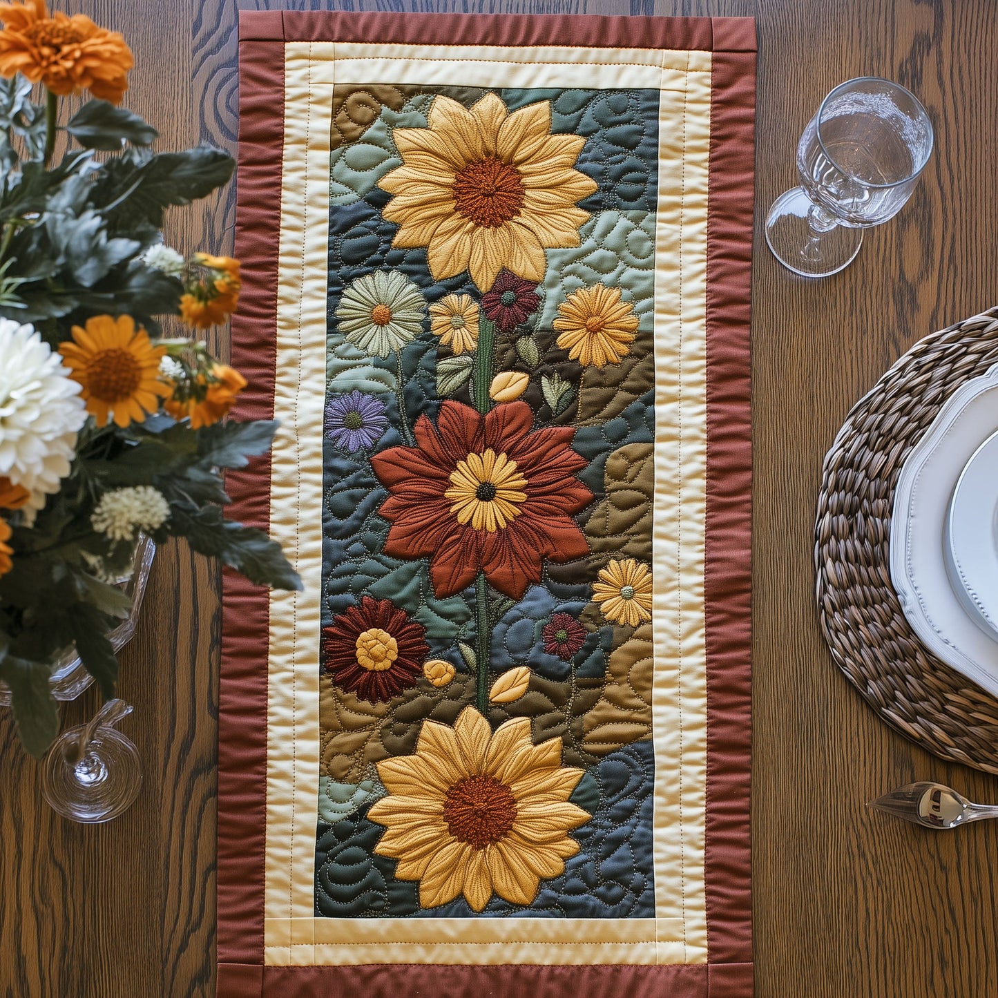 Boho Desert Quilted Table Runner NCU0PTT627