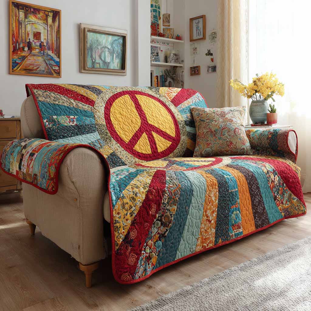 Boho Freedom Quilted Sofa Cover NCU0NXD1506