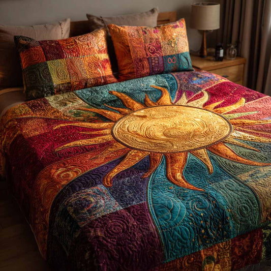 Boho Radiance 3-Piece Quilted Bedding Set NCU0NXD1727