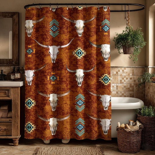 Boho Skull Shower Curtain NCU0DDK2360