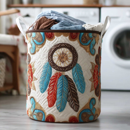 Boho Spirit Dreamcatcher Quilted Laundry Basket NCU0HTT020