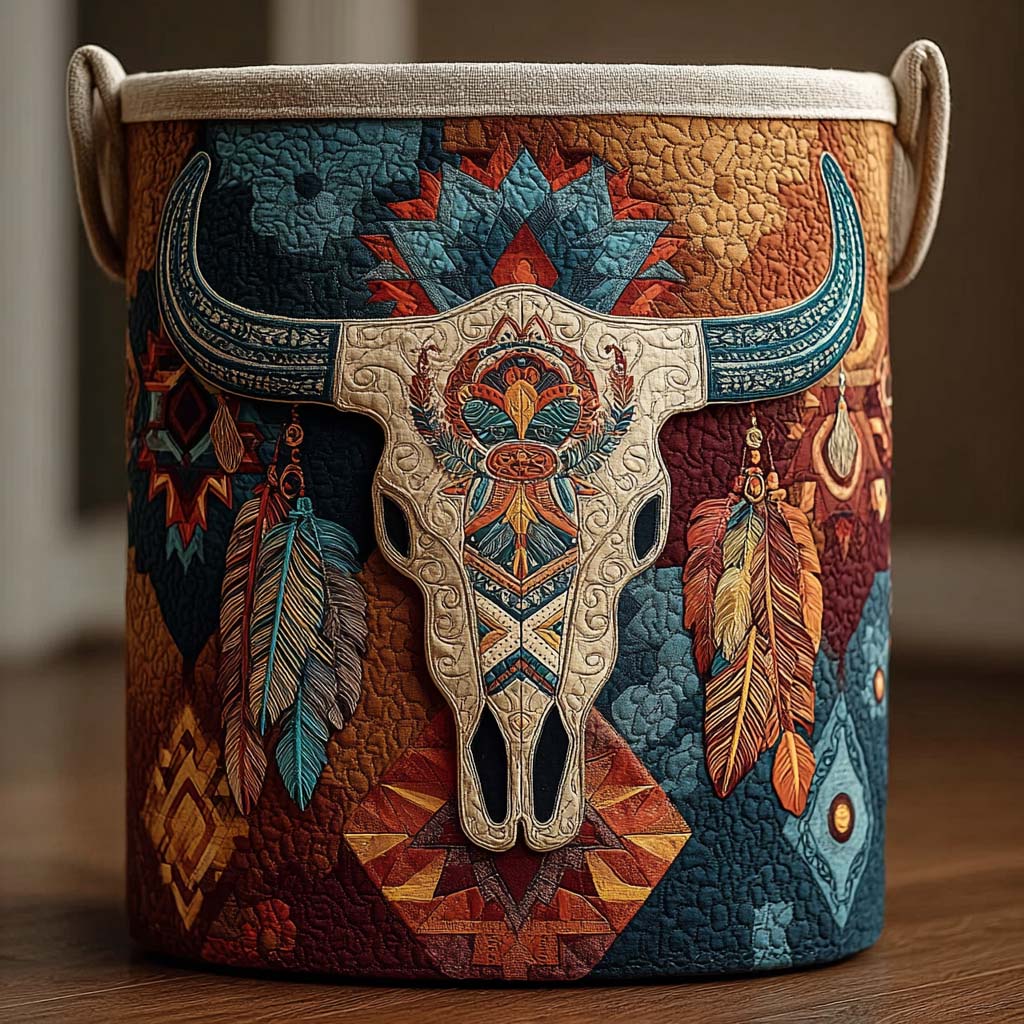 Boho Spirit Quilted Laundry Basket NCU0DQQ0118