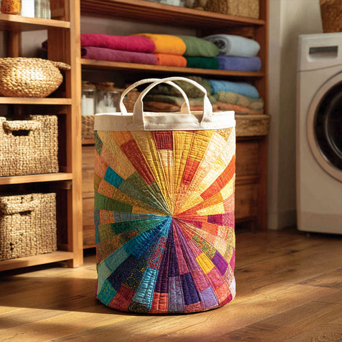 Boho Sunburst Quilted Laundry Basket NCU0NTV081