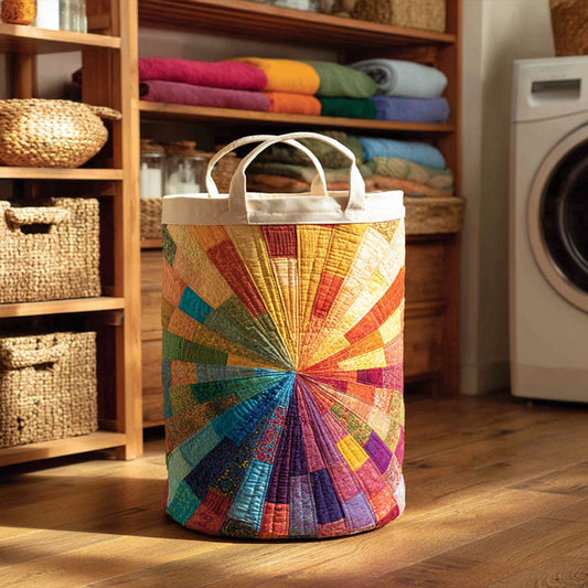 Boho Sunburst Quilted Laundry Basket NCU0NTV081