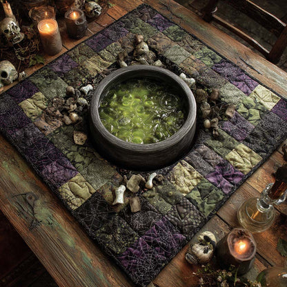 Bone Cauldron Quilt Quilted Table Topper NCU0NXD383