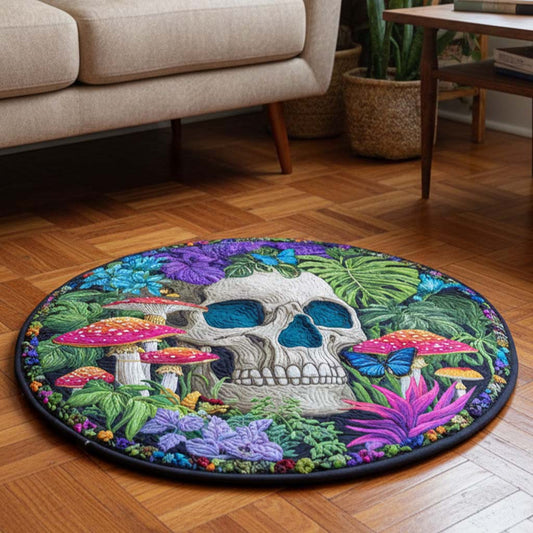 Bone Garden Quilted Round Mat NCU0NNT2590