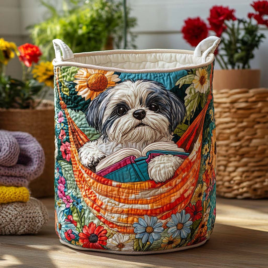 Book Buddy Quilted Laundry Basket NCU0NXD748