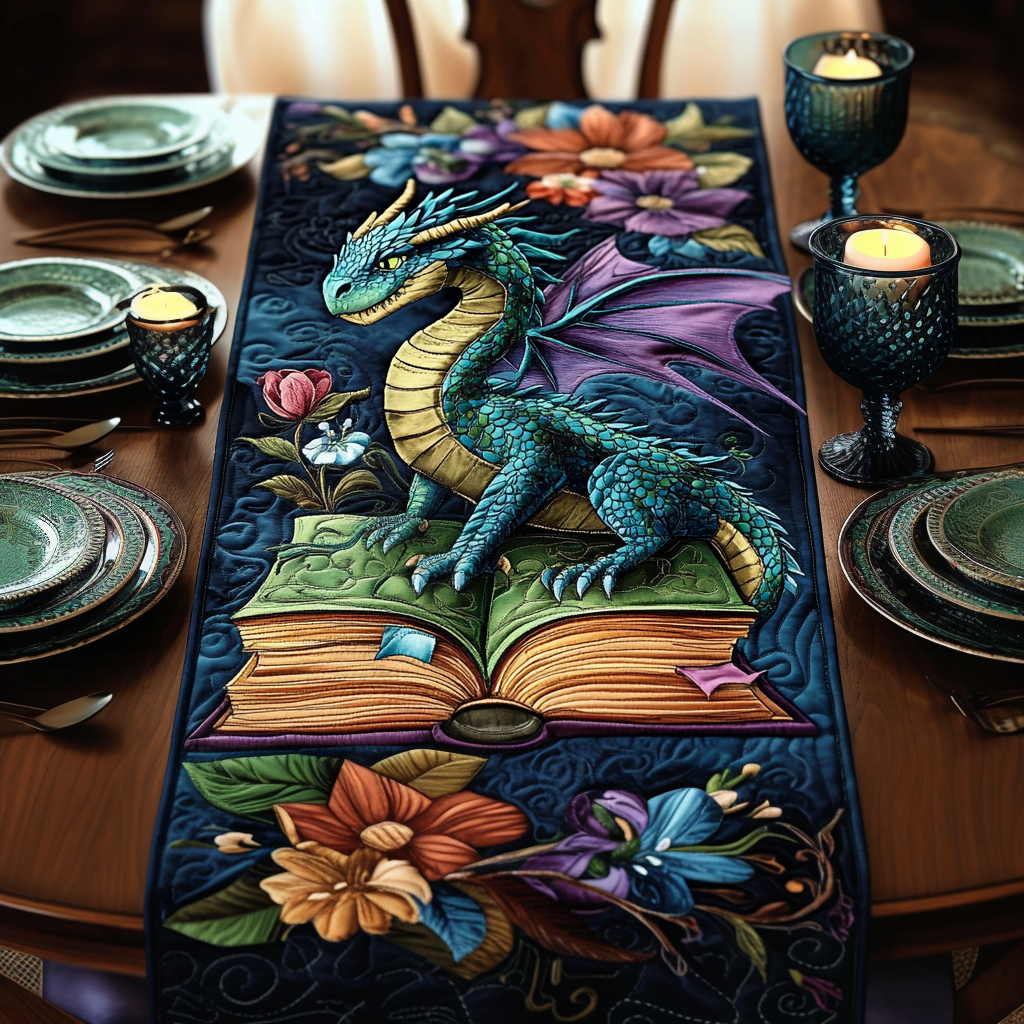 Book Guardian Quilted Table Runner NCU0DV930 – Quiltnest