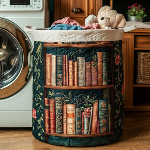 Book Haven Quilted Laundry Basket NCU0NNT1118