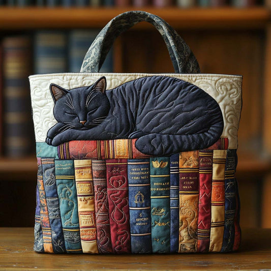Book Nook Napper Quilted Tote Bag NCU0NXD555