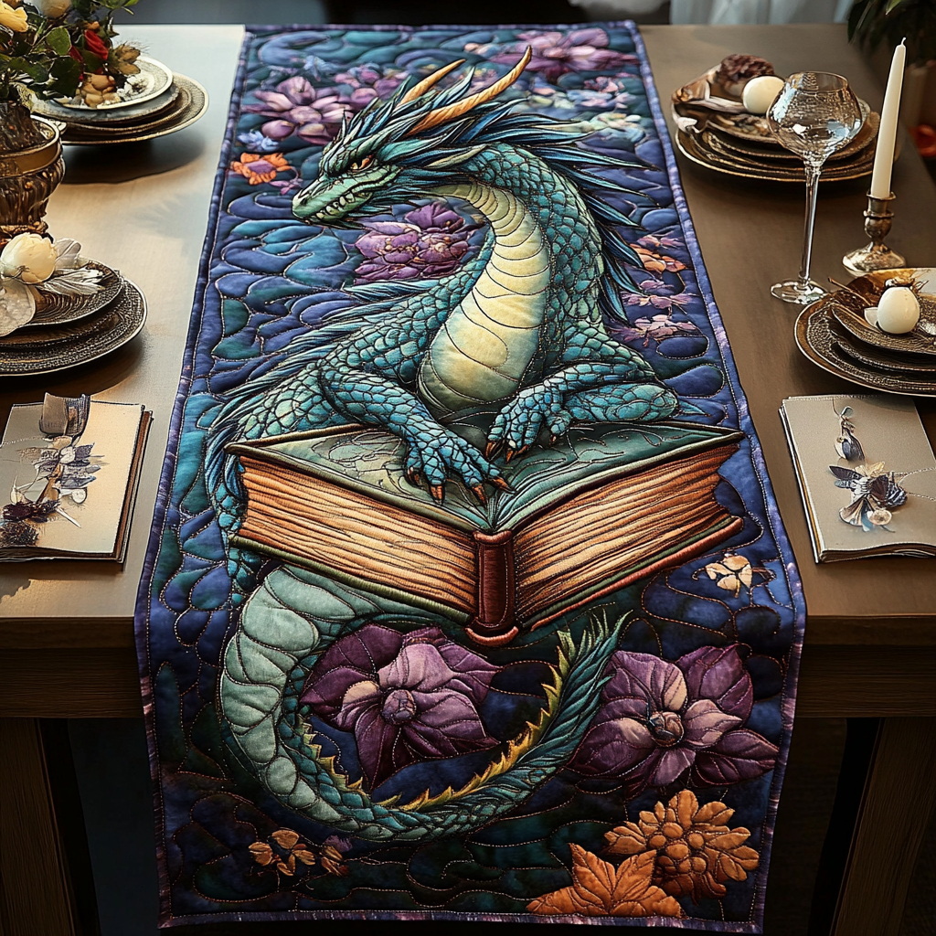 Book Serpent Quilted Table Runner NCU0DV929 – Quiltnest
