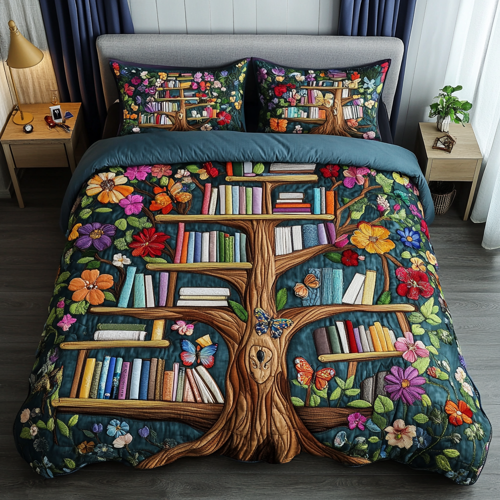 Book Tree Duvet Cover Set NCU0PVL172