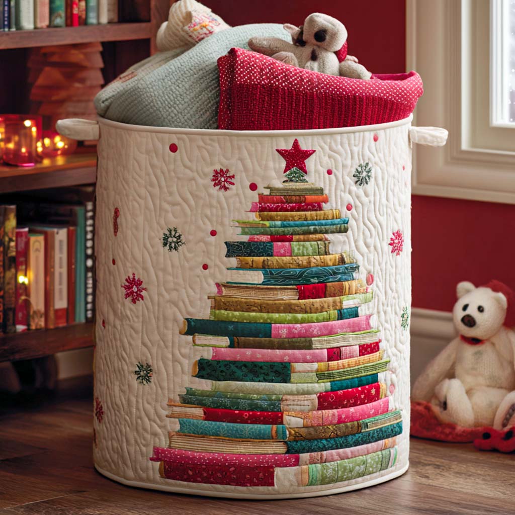 Book Tree Quilted Laundry Basket NCU0NNT1666