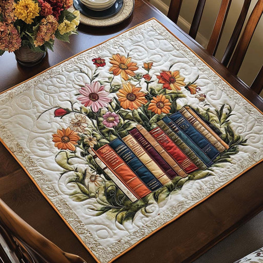Bookish Bliss Quilted Table Topper NCU0NNT1379