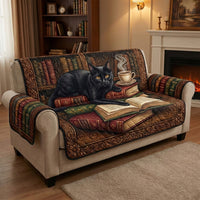 Bookish Cat Quilted Sofa Cover NCU0NTV918