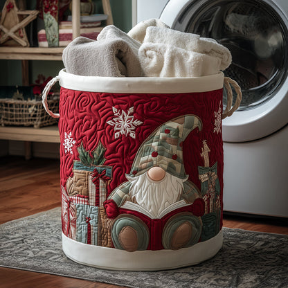 Bookish Gnome Quilted Laundry Basket NCU0TH3231